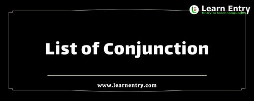 List of Conjunctions in English