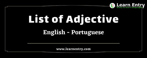 List of Adjectives in Portuguese and English