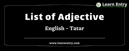 List of Adjectives in Tatar and English