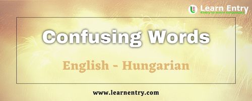 List of Confusing words in Hungarian and English