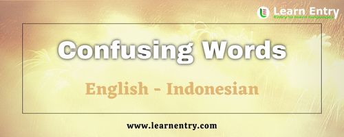 List of Confusing words in Indonesian and English