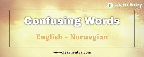 List of Confusing words in Norwegian and English