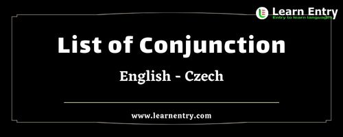 List of Conjunctions in Czech and English