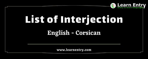 List of Interjections in Corsican and English