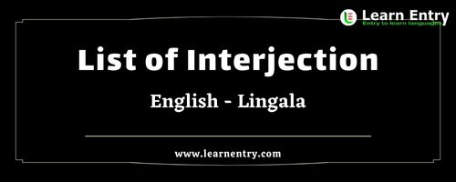 List of Interjections in Lingala and English