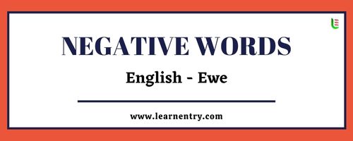 List of Negative words in Ewe and English
