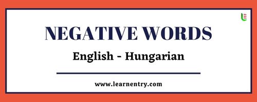 List of Negative words in Hungarian and English