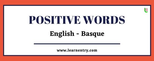 List of Positive words in Basque and English