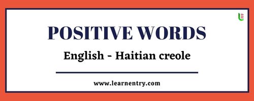 List of Positive words in Haitian creole and English