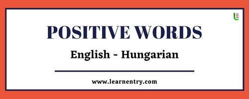 List of Positive words in Hungarian and English