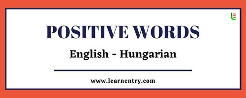 List of Positive words in Hungarian and English