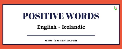 List of Positive words in Icelandic and English