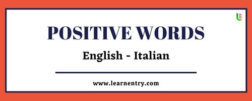 List of Positive words in Italian and English
