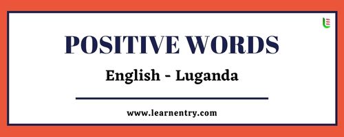List of Positive words in Luganda and English