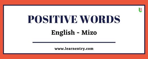List of Positive words in Mizo and English