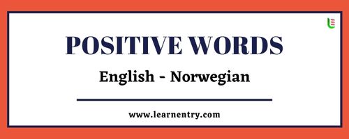List of Positive words in Norwegian and English