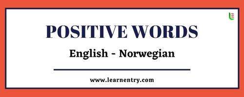 List of Positive words in Norwegian and English