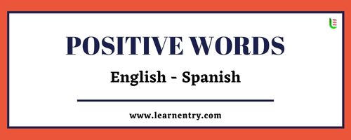 List of Positive words in Spanish and English