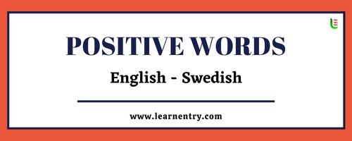 List of Positive words in Swedish and English
