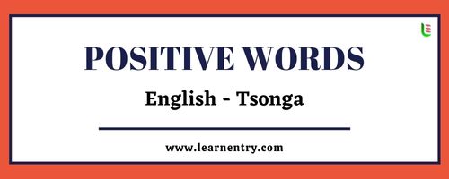 List of Positive words in Tsonga and English