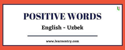 List of Positive words in Uzbek and English