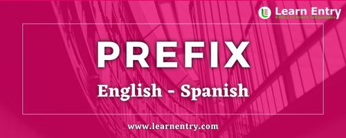 List of Prefix in Spanish and English