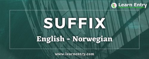 List of Suffix in Norwegian and English