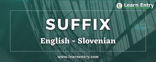 List of Suffix in Slovenian and English