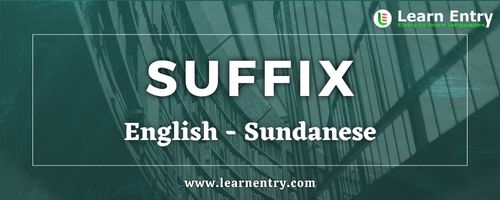List of Suffix in Sundanese and English