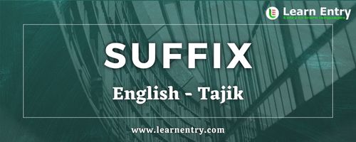 List of Suffix in Tajik and English