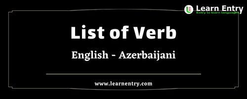 List of Verbs in Azerbaijani and English