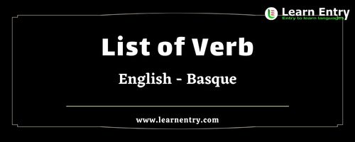 List of Verbs in Basque and English