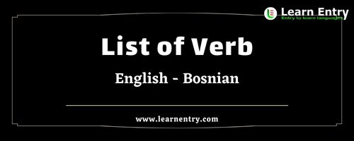 List of Verbs in Bosnian and English
