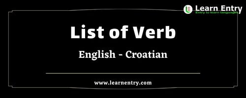 List of Verbs in Croatian and English