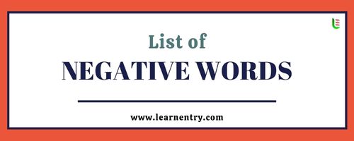 List of Negative words in English