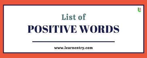 List of Positive words in English