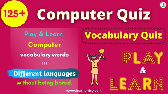 Computer quiz in different Languages