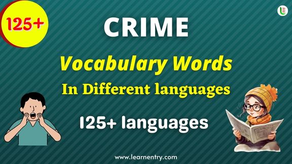 Crime vocabulary words in different Languages