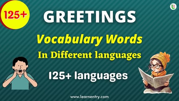 Greetings vocabulary words in different Languages