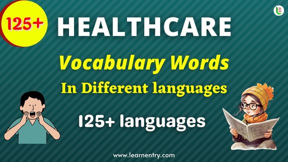 Healthcare vocabulary words in different Languages