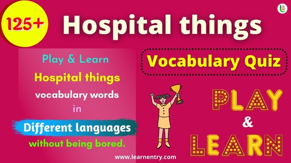 Hospital things quiz in different Languages