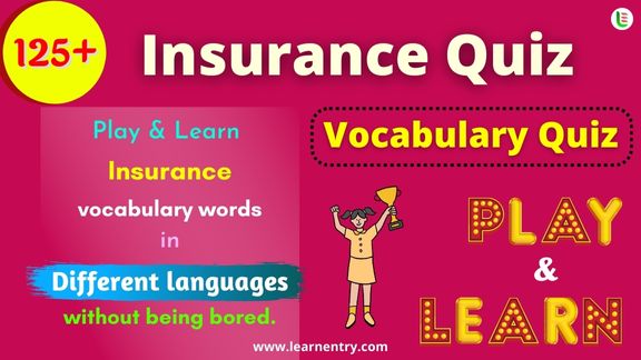 Insurance quiz in different Languages