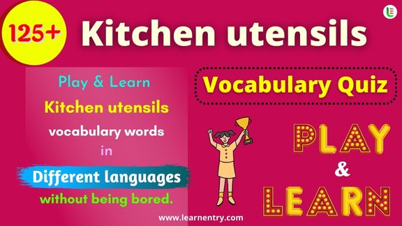 Kitchen utensils quiz in different Languages