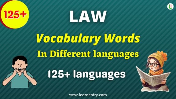 Law vocabulary words in different Languages
