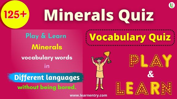 Minerals quiz in different Languages