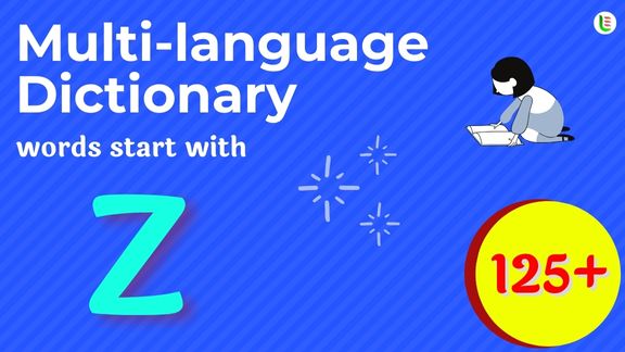 Multi-language translation - Words start with Z