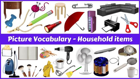 100+ Household Items Names In English • Englishan
