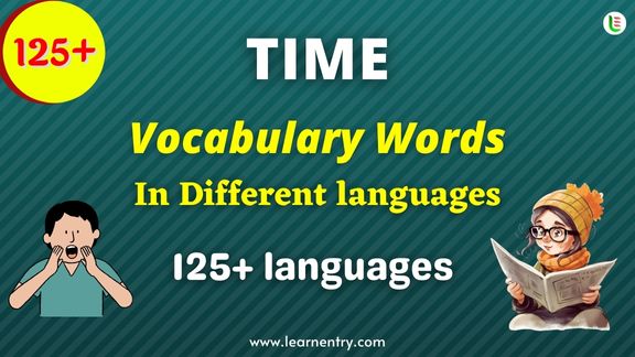 Time vocabulary words in different Languages