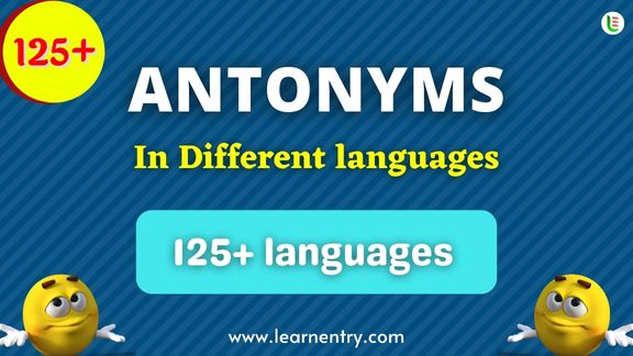 List of Antonyms in different Languages