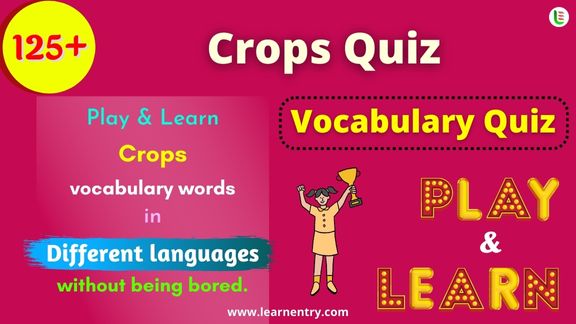 Crops quiz in different Languages